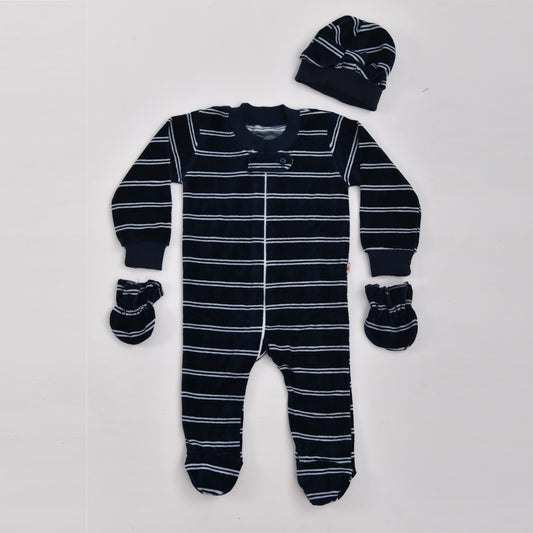 Navy Striped Onesie