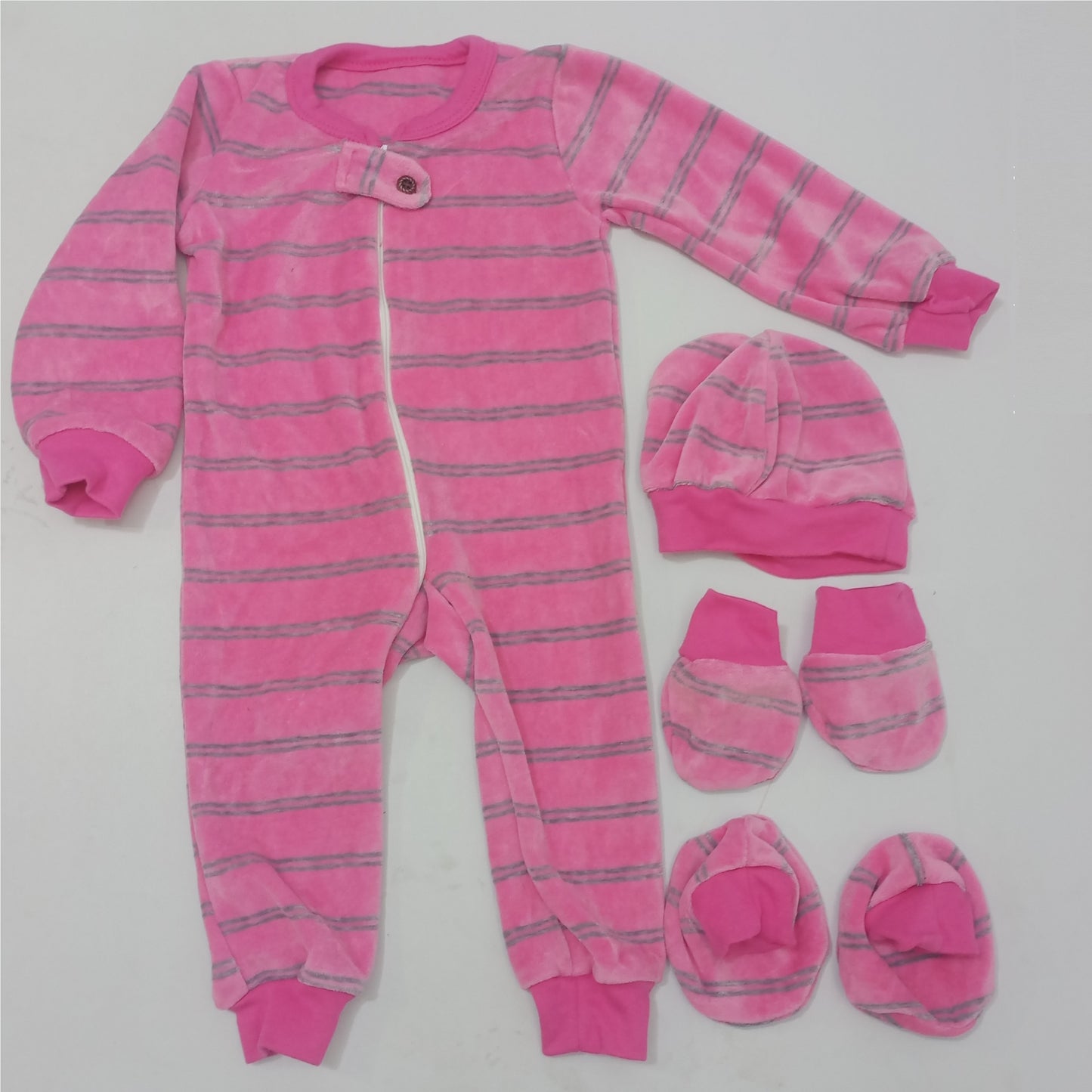 Pink Striped Onesie