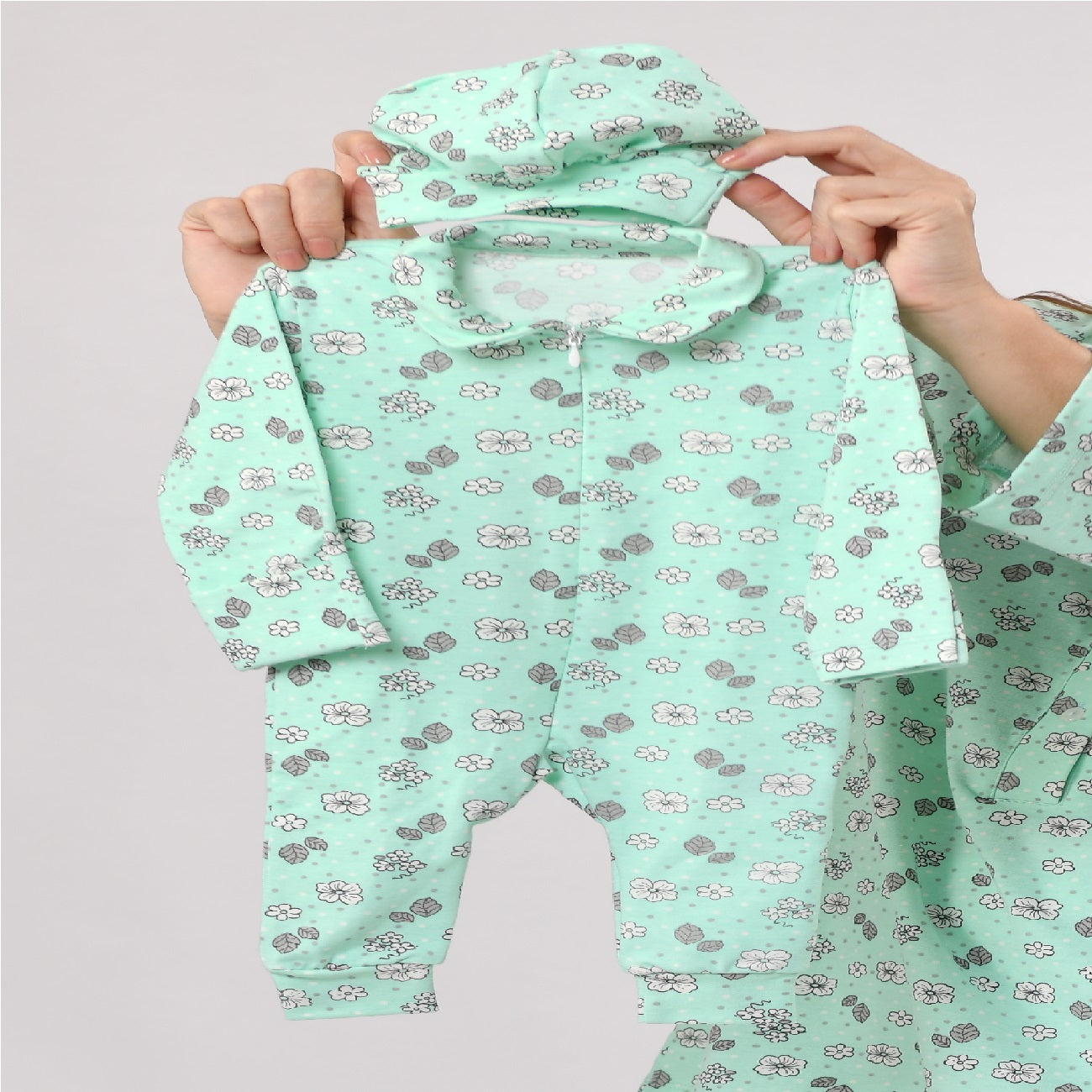 Light Blue Flowers Onesie – Cherry Children