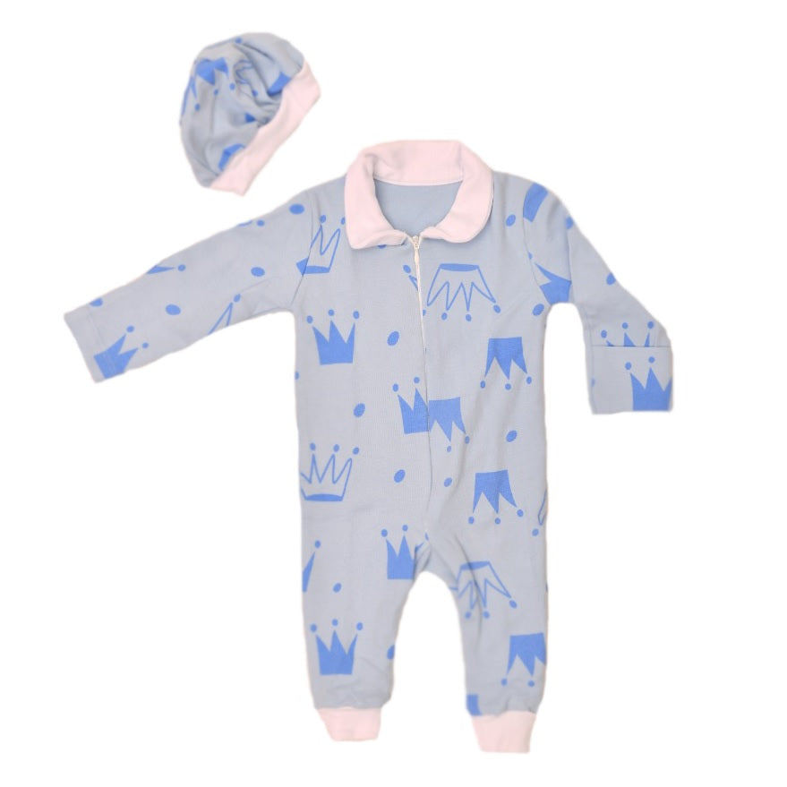 Crown Onesie (Pink or Light Blue background)