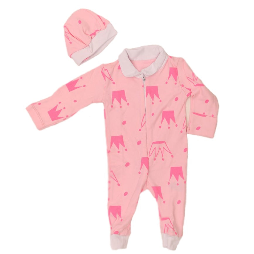 Crown Onesie (Pink or Light Blue background)