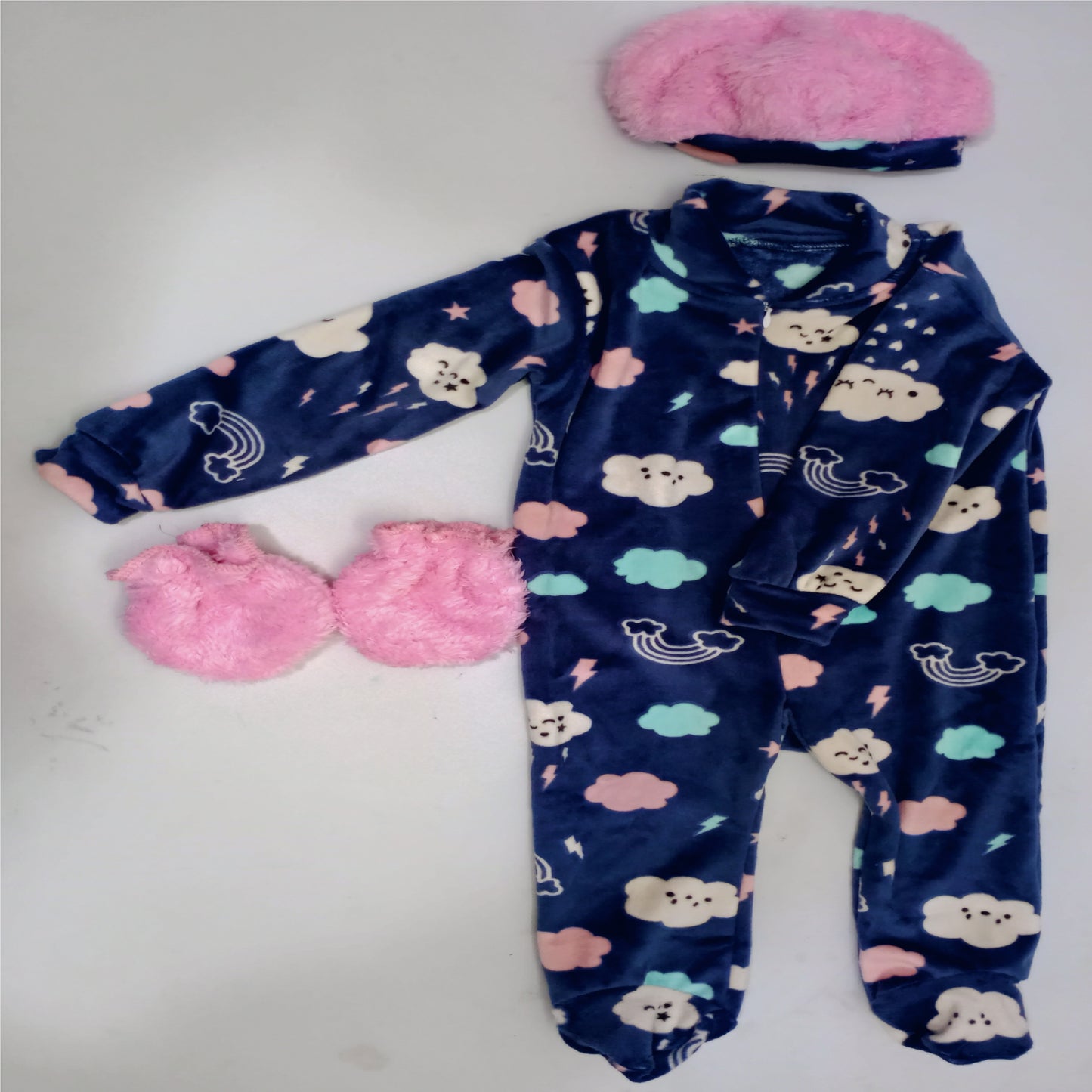 Clouds zipper Onesie