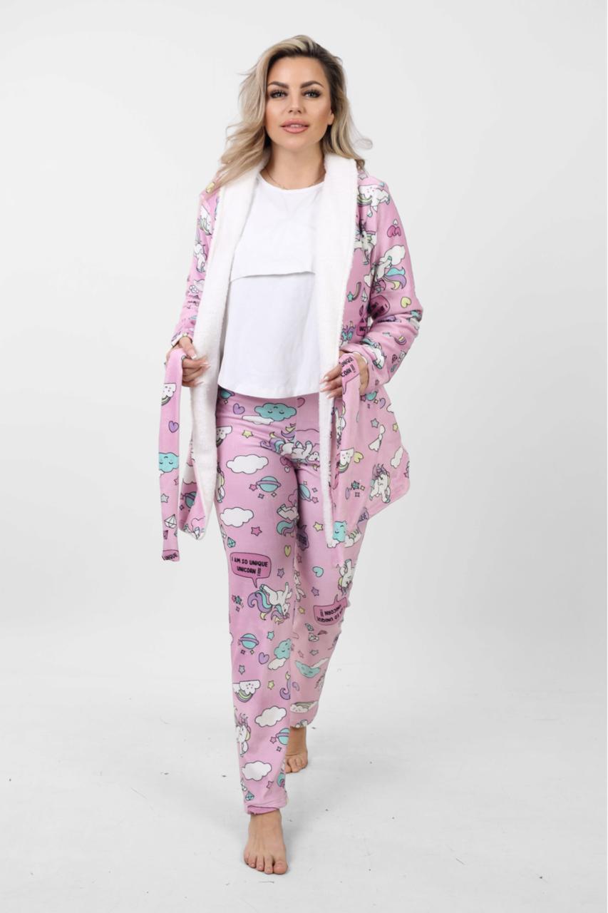 Pink Unicorn fleece Set