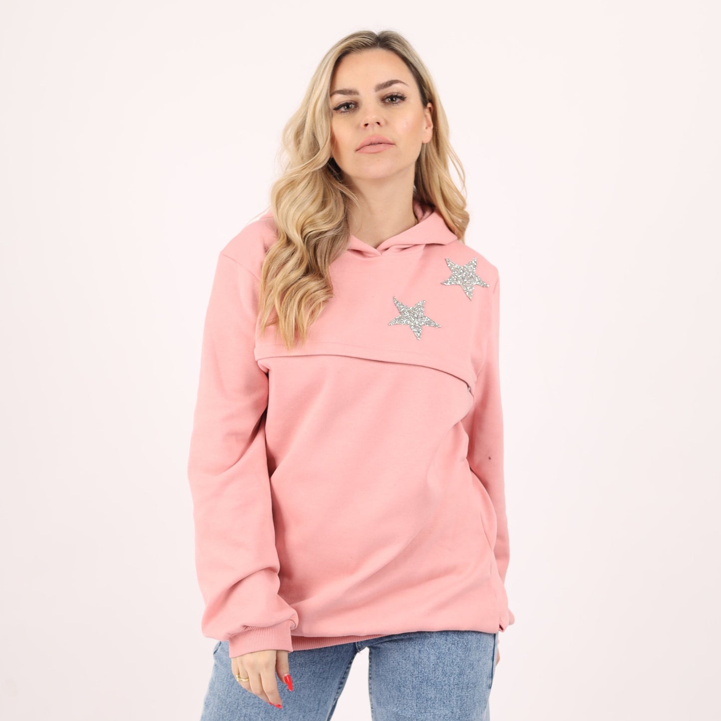 Nursing Fur fleece hoodie (with embroidery)