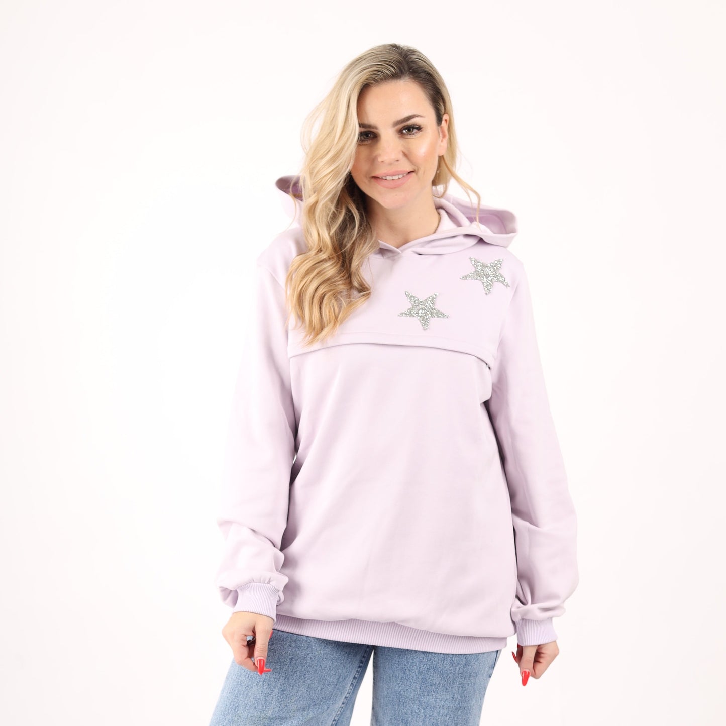 Nursing Fur fleece hoodie (with embroidery)