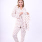 White Yellow-Dotted Crown PJ Set