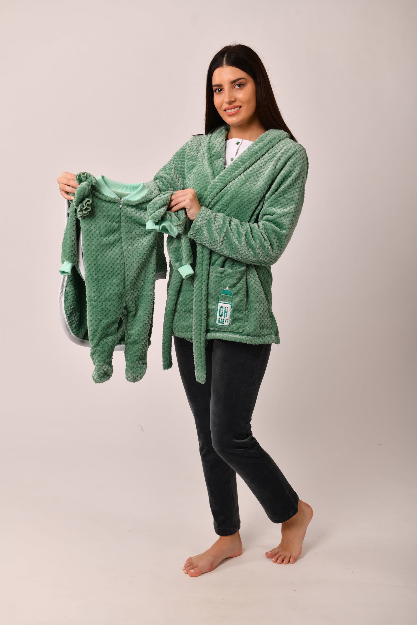 Matching fleece Oh-baby set