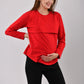 Long Sleeve Cotton Nursing Top (Different Colors)