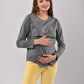 Long Sleeve Cotton Nursing Top (Different Colors)