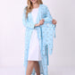 Blue Dotted Crown Robe Set