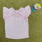 Pink Girls T-shirt Polka Dots