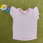 Pink Girls T-shirt Polka Dots