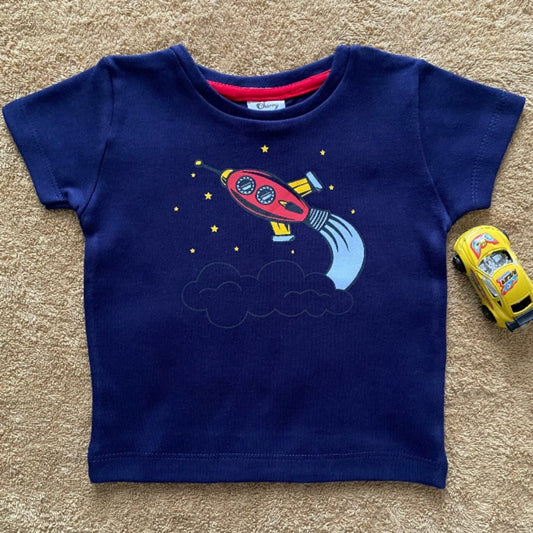 Navy Boys T-shirt Rocket